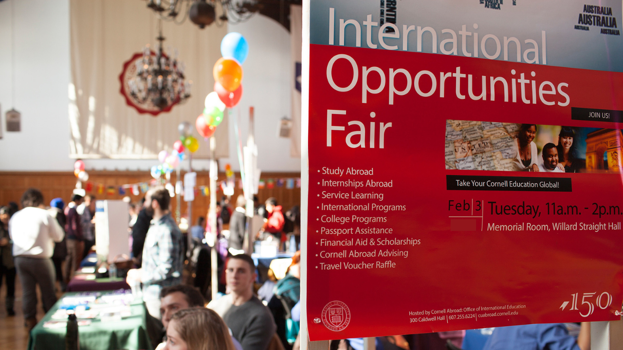 International Opportunities Fair sign