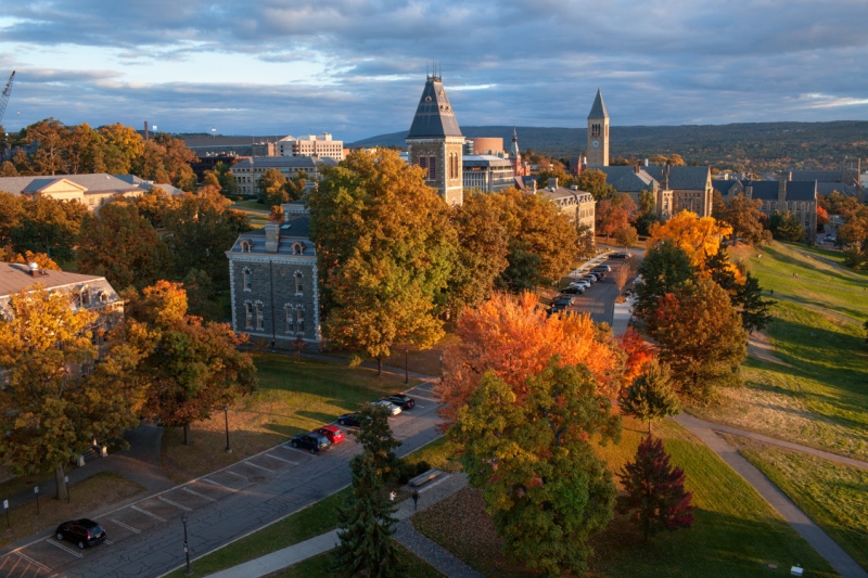 Central campus and Libe Slope in fall.